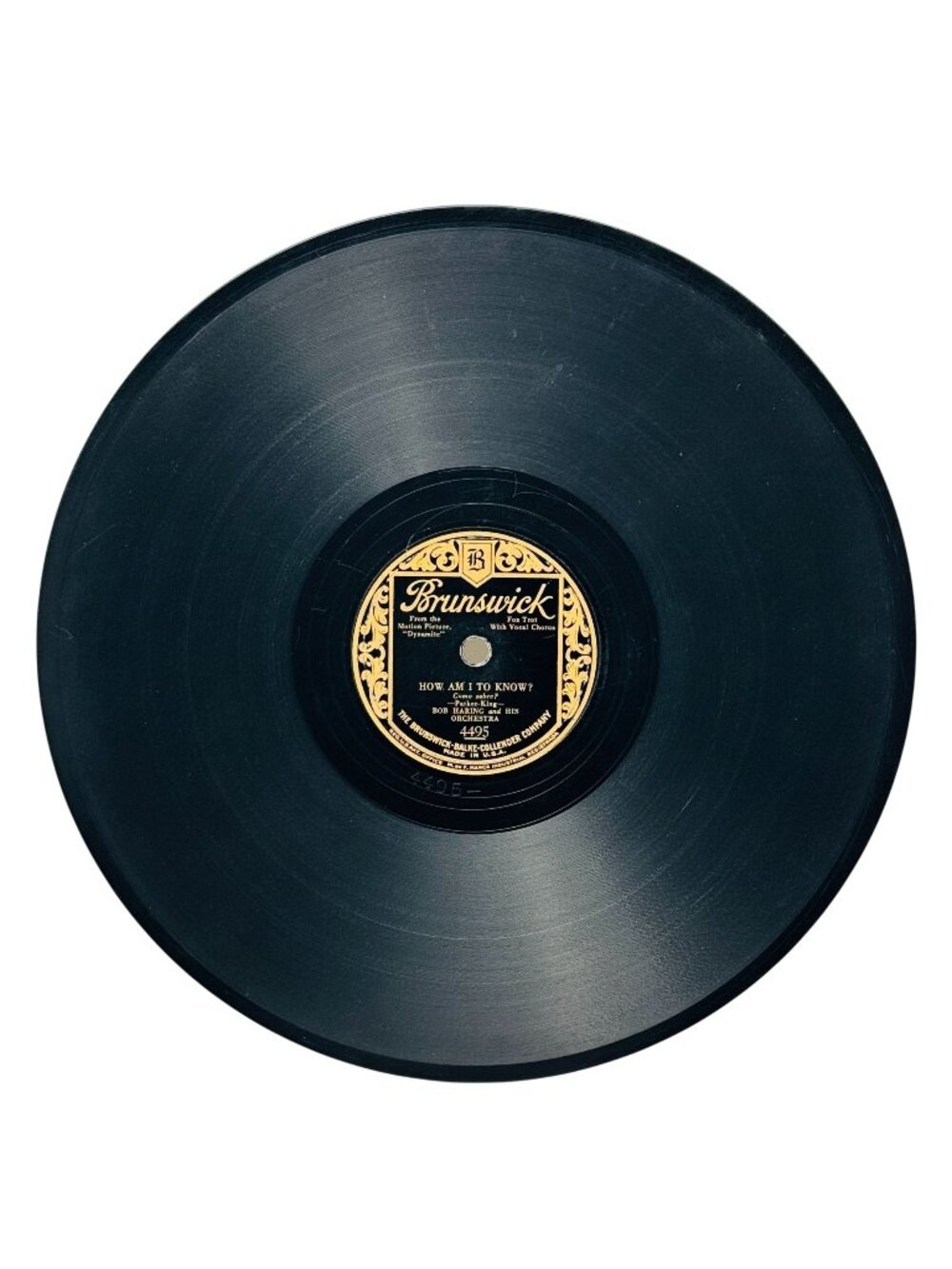 Bob Haring & Roy Fox How Am I To Know 10in Shellac 78 RPM Brunswick 4495 VG+